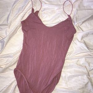 Mauve Pink Thong Bodysuit